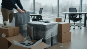 Hur skyddar vi ömtålig kontorsutrustning vid kontorsflytt?